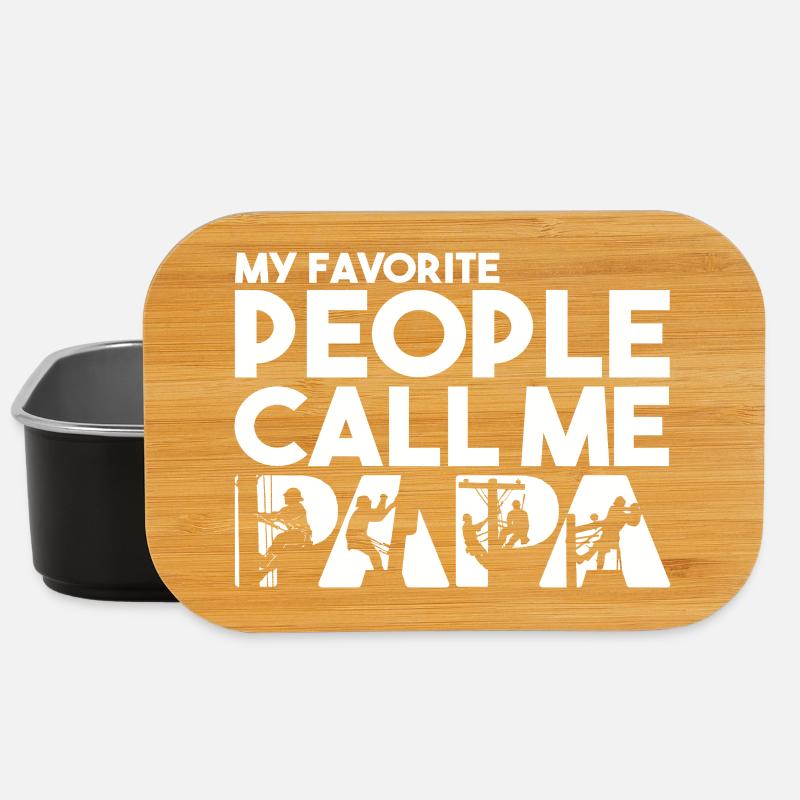 Linienarbeiter Papa Electrical Lineman Father Day - Lunch Box - Schwarz