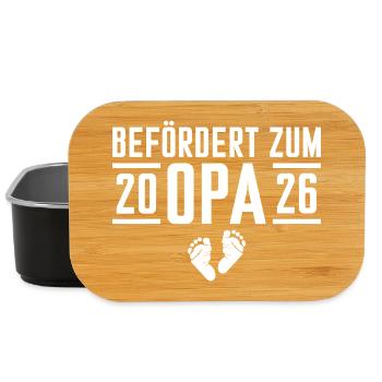 Babyparty Befördert zum Opa 2026 - Lunch Box - Schwarz - Vorne