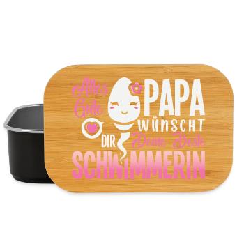 All the best dad wishes you your best swimmer - Lunch Box - black - Front