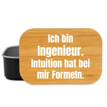 Ingenieur Spruch : Des formules au lieu de l’intuition - Boîte à goûter - noir - Devant