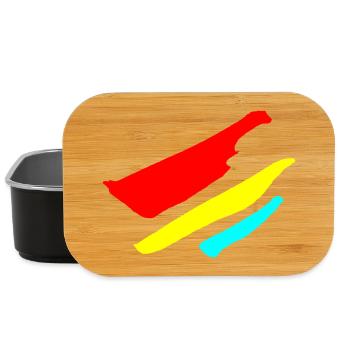 Stripes - Flag Pattern VECTOR - Lunch Box - black - Front