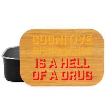 Cognitive Dissonance Is A Hell Of A Drug Spruch - Lunch Box - Schwarz - Vorne