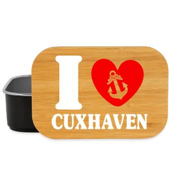 North Sea Holiday I LOVE CUXHAVEN Lustig - Lunch Box - black - Front