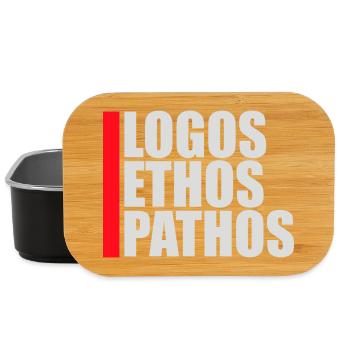 Logos Ethos Pathos Rhétorique Étudiant en Philosophie - Boîte à goûter - noir - Devant