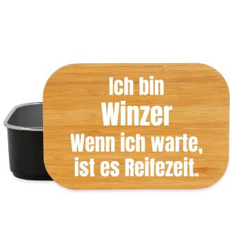 Ich bin Winzer Reifezeit Zitat - Lunch Box - Schwarz - Vorne