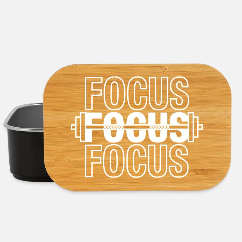 FOCUS Gym Motivation Barbell - Lunch Box - black