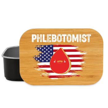 Nurse Caregiver Blood Sampling Phlebotomist - Lunch Box - black - Front