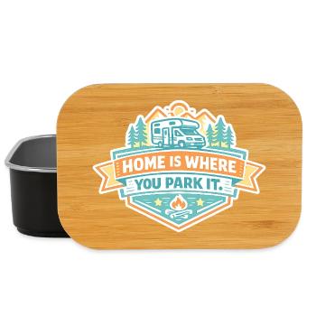Zuhause ist, wo du parkst - Campen - Lunch Box - Schwarz - Vorne