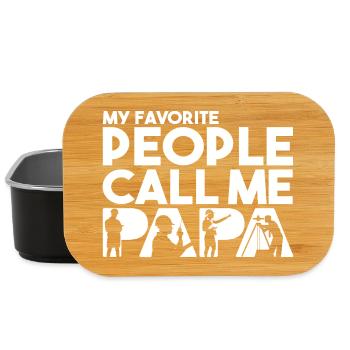 Lieblingsleute nennen mich Papa Bauingenieur - Lunch Box - Schwarz - Vorne