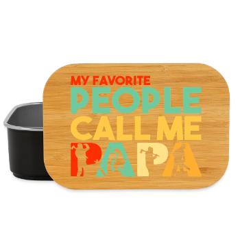 Mes personnes préférées m’appellent Papa Bûcheronnier - Boîte à goûter - noir - Devant