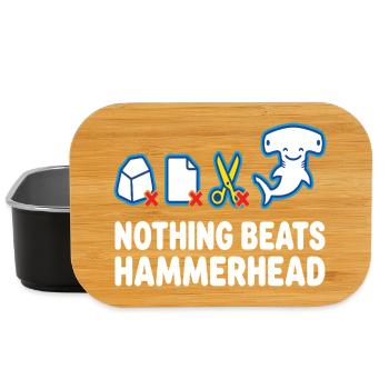 Nothing Beats Hammerhead Hammerhead Shark Motif - Lunch Box - black - Front