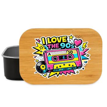 Ich liebe die 90er Kassetten - Lunch Box - Schwarz - Vorne