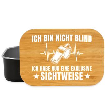 Schiedsrichter Exklusive Sichtweise – Schiri - Lunch Box - Schwarz - Vorne