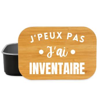 J’Peux Pas J’ai Inventaire Humour Travail - Boîte à goûter - noir - Devant