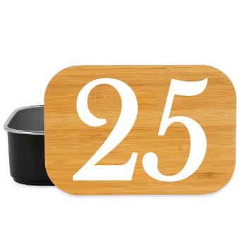25. 25 ANS. 25e ANNIVERSAIRE. ANNIVERSAIRE 25 ANS. - Boîte à goûter - noir - Devant