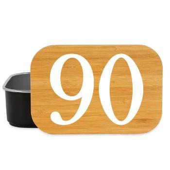 90. 90 YEARS. 90th ANNIVERSARY. 90 YEARS ANNIVERSARY. - Lunch Box - black - Front