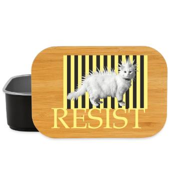 Resist freche Katze Streifen-Punk witzige katze - Lunch Box - Schwarz - Vorne