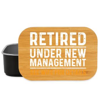 Funny Retirement Gift Under New Management - Lunch Box - black - Front