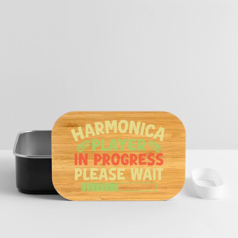 Funny Harmonica Player In Progress Harmonica Lunch Box