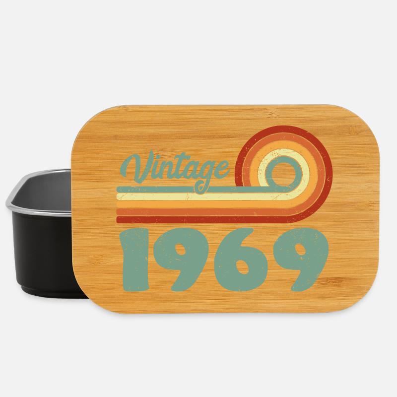 Klassisches 1969 Unvergessliches Jubiläum 1969 Retro - Lunch Box - Schwarz