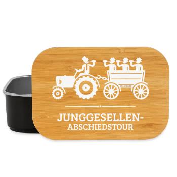 Junggesellen-Abschiedstour Mit Trecker (JGA / W) - Lunch Box - Schwarz - Vorne