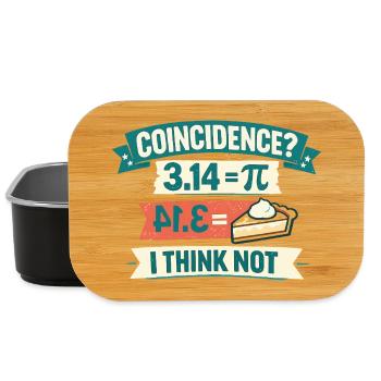 Pi Day Coincidence I Think Not Mathe Kuchen Design - Lunch Box - Schwarz - Vorne