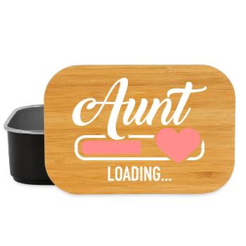 Tante lädt Herz-Grafik - Lunch Box - Schwarz - Vorne