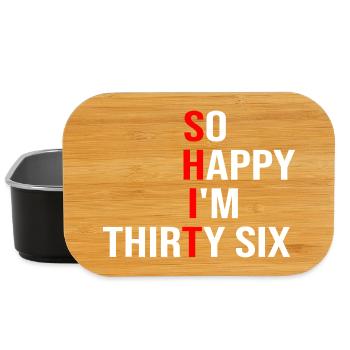 So Happy I'm Thirty Six - Lunch Box - black - Front