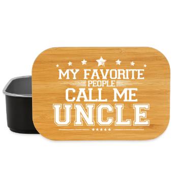 My Favorite People Call Me Uncle Funny Best Gift - Lunch Box - black - Front