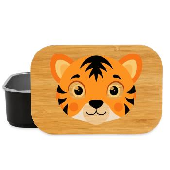 Baby-Tigerkopf - Lunch Box - Schwarz - Vorne