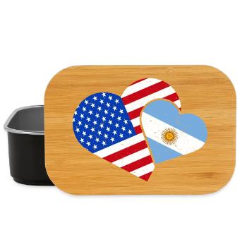 Argentinien Amerika Argentinisch Amerikanisch USA - Lunch Box - Schwarz - Vorne