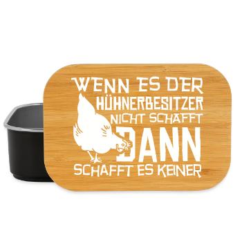 Hühnerflüsterer Huhn Hühnerhalter Hühner - Lunch Box - Schwarz - Vorne