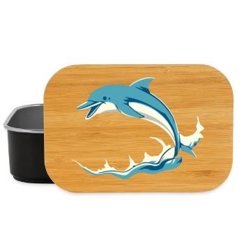 Dauphin Dauphins T-shirt Cadeau - Boîte à goûter - noir - Devant
