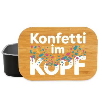 Konfetti Im Kopf Karneval Fasching Alaaf Kostüm - Lunch Box - Schwarz - Vorne