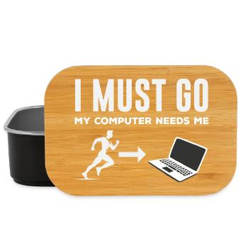 Computer Needs Me Programmierer - Lunch Box - Schwarz - Vorne