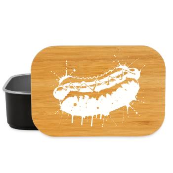 Hot-Dog Ink Splash & Éclaboussures Blanc - Boîte à goûter - noir - Devant