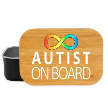 Autist on Board: Neurodiversitäts-Aufkleber - Lunch Box - Schwarz - Vorne