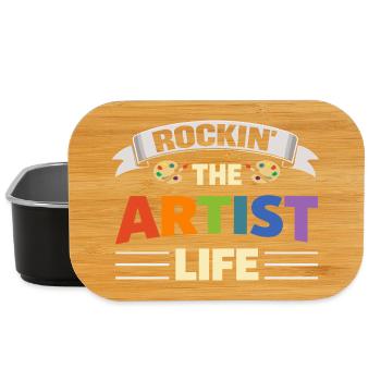 Rockin The Artist Life Buntes Künstlerleben - Lunch Box - Schwarz - Vorne