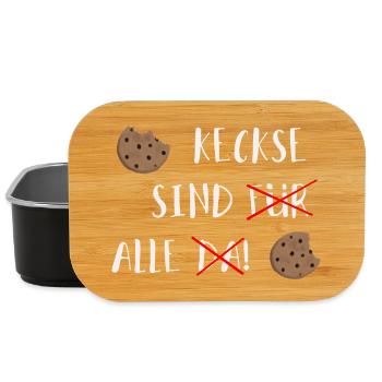 Kekse sind alle - Lustiger Plätzchen Spruch - Lunch Box - Schwarz - Vorne
