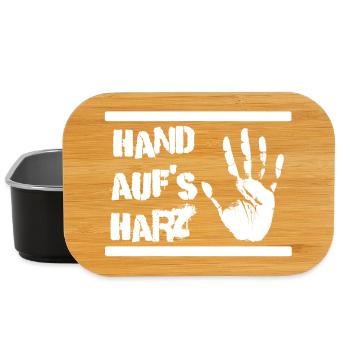 Hand auf's Harz - Handball Design - Lunch Box - Schwarz - Vorne