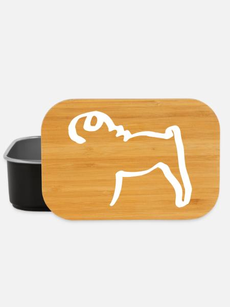 Line Pug - Lunch Box - black