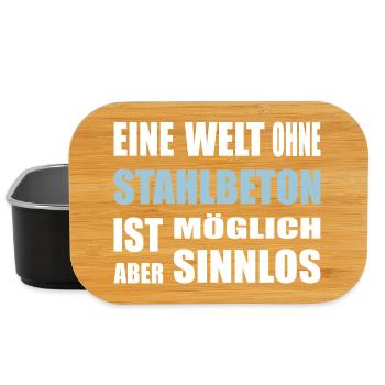 Concrete, reinforced concrete, for construction workers, cement, construction - Lunch Box - black - Front