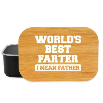 World's Best Farter I Mean Father - Lunch Box - black - Front