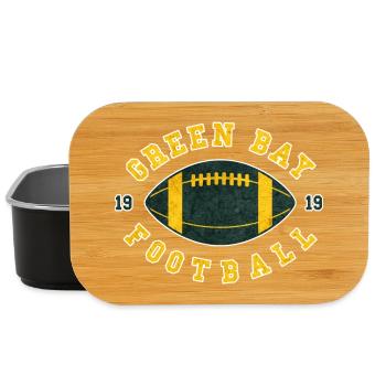 Vintage Football Logo Print Distressed - Lunch Box - black - Front