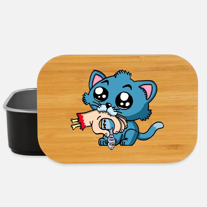 Wenn das Kätzchen Hunger hat - Lunch Box - Schwarz