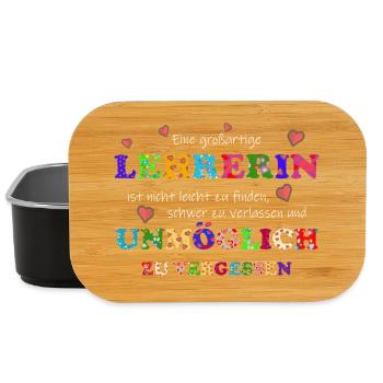 Eine großartige Lehrerin, unmöglich zu vergessen - Lunch Box - Schwarz - Vorne