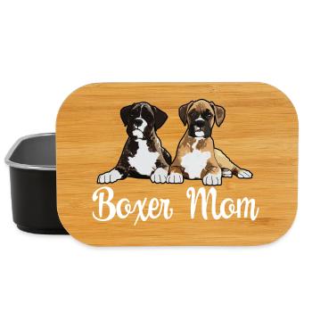 Boxer Chien Boxer Maman - Boîte à goûter - noir - Devant
