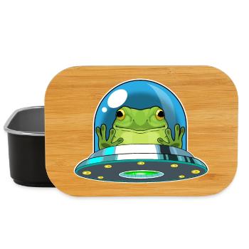 Frog Spaceship Space - Lunch Box - black - Front