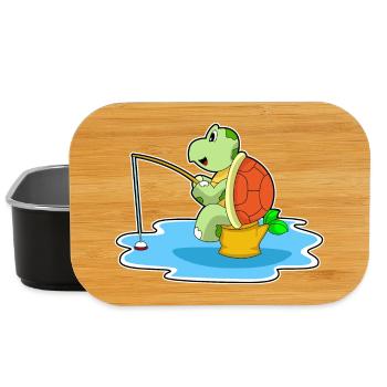 Canne à pêche Pêcheur Tortue Canne à pêche - Boîte à goûter - noir - Devant