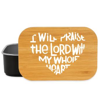With my whole heart (dark) - Lunch Box - black - Front